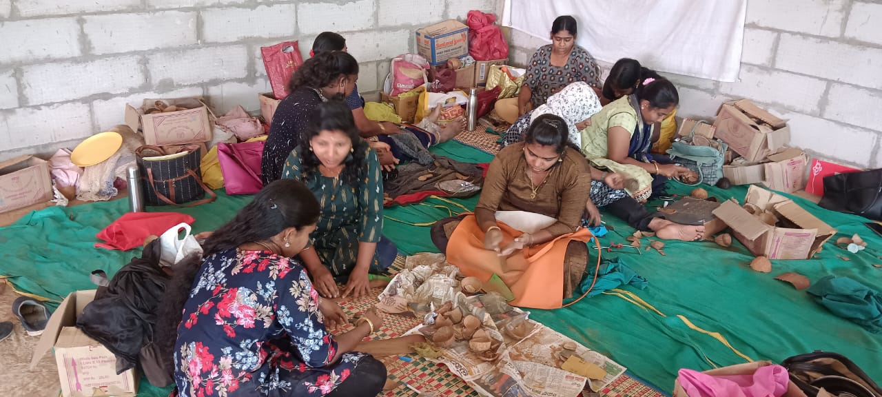 Trainees involved in the value added products making